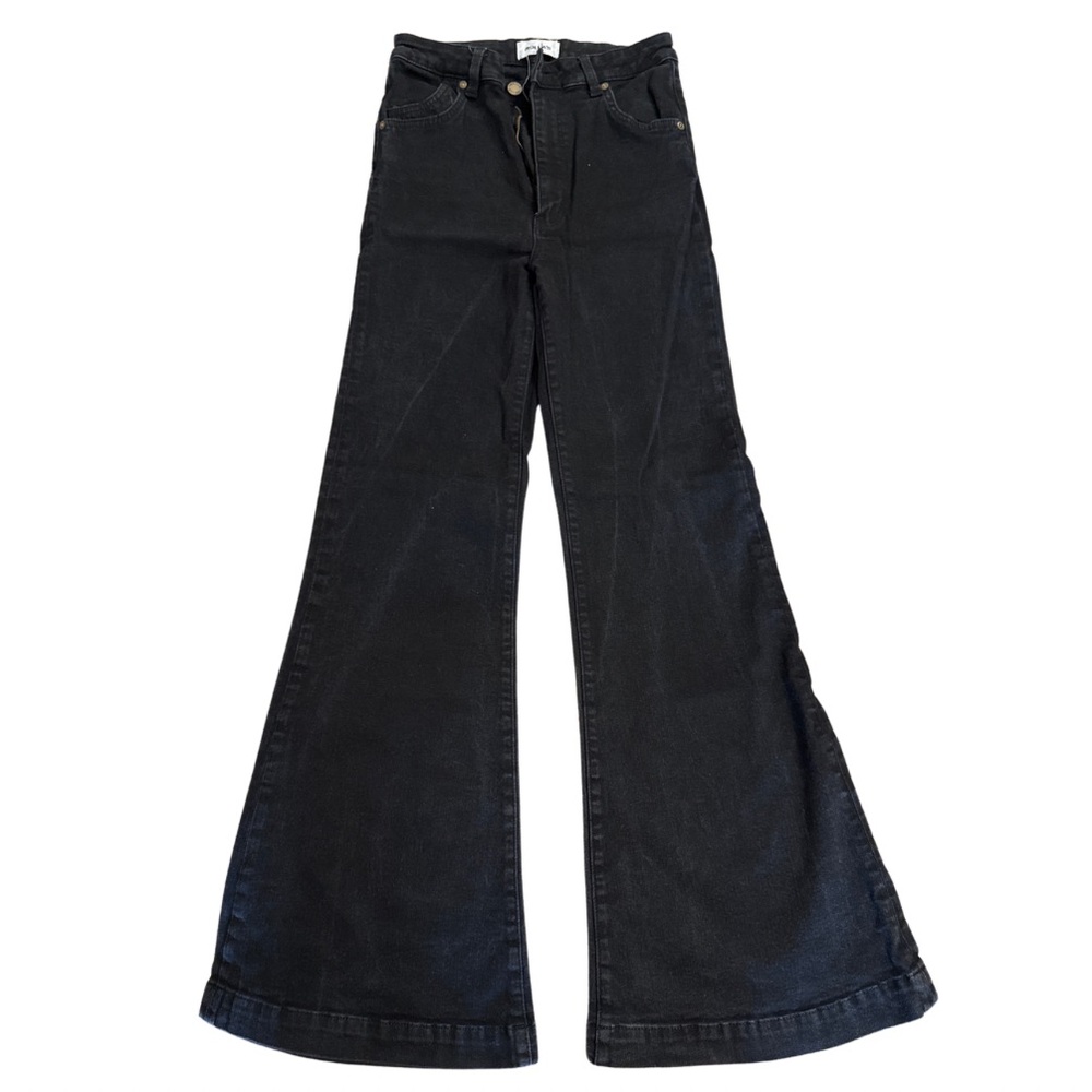 ROLLA'S Black Flared Wide Leg Jeans